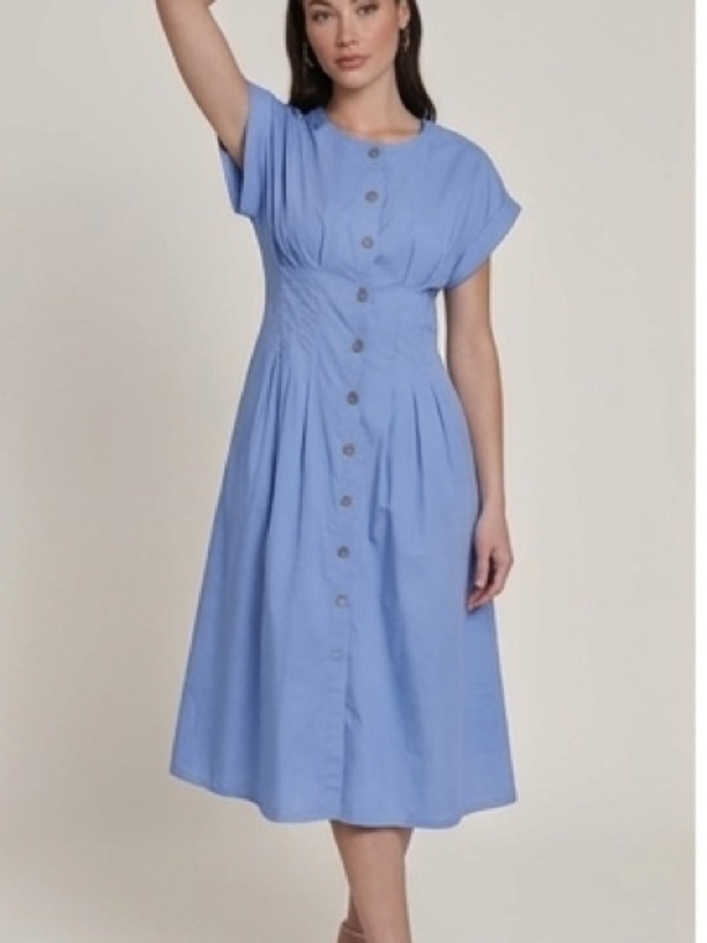 Calvin Klein Button-Front Midi Dress